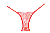 Allure Adore Enchanted Belle Lace Ouvert Open Back Panty Red