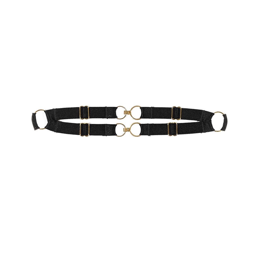 Allure Adore I`m Yours Double Elastic Strap Collar Black