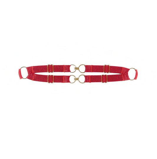 Allure Adore I`m Yours Double Elastic Strap Collar Red