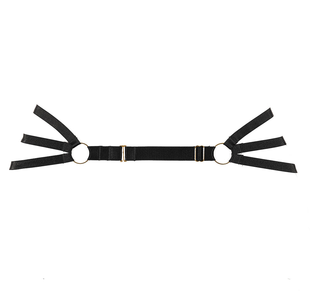 Allure Adore Femme Fatale Harness Garter Belt Black