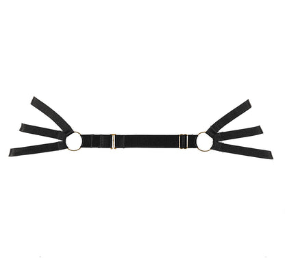 Allure Adore Femme Fatale Harness Garter Belt Black