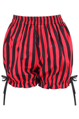 Daisy Corsets Top Drawer 2 PC Striped Burlesque Steel Boned Corset & Bloomer Set