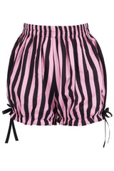 Daisy Corsets Top Drawer 2 PC Striped Burlesque Steel Boned Corset & Bloomer Set