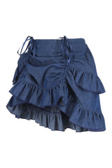Daisy Corsets Lavish 2 PC Mint Green Brocade Corset & Denim Skirt Set