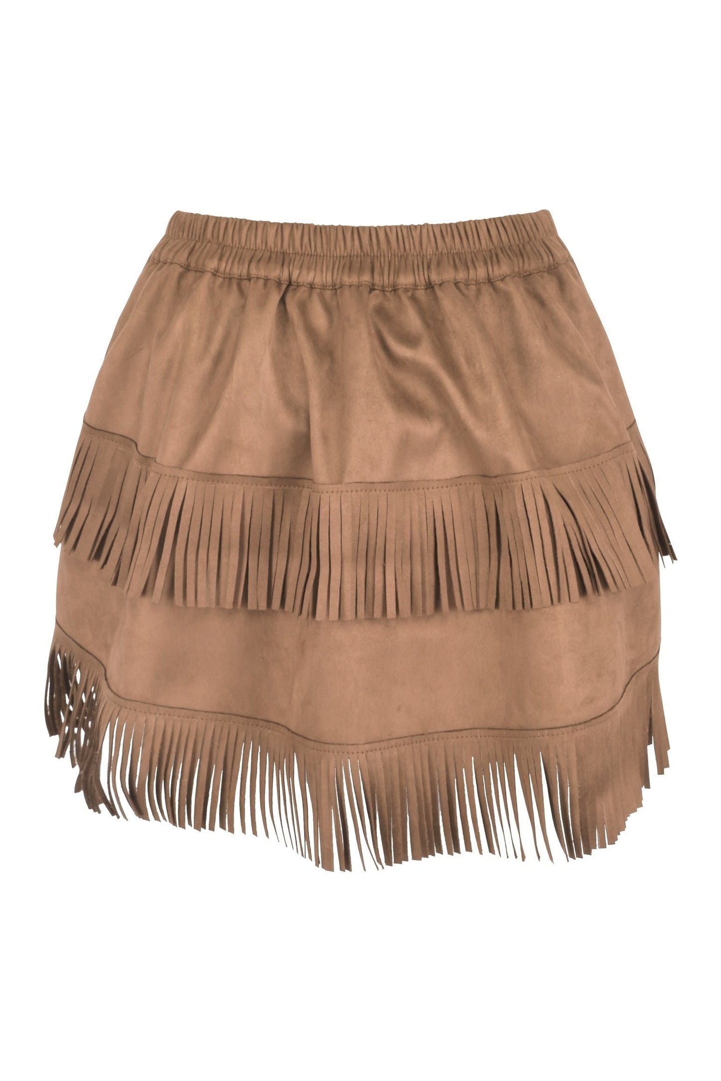 Daisy Corsets Top Drawer 4 PC Premium Tan Suede Fringe Cowgirl Corset Costume