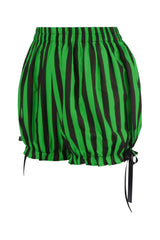 Daisy Corsets Top Drawer 2 PC Striped Burlesque Steel Boned Corset & Bloomer Set