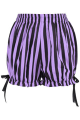 Daisy Corsets Top Drawer 2 PC Striped Burlesque Steel Boned Corset & Bloomer Set