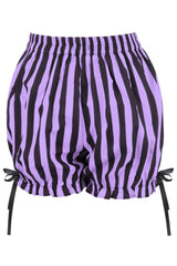 Daisy Corsets Top Drawer 2 PC Striped Burlesque Steel Boned Corset & Bloomer Set
