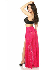 Sheer Fuchsia Lace Skirt - Daisy Corsets