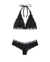 Fantasy Lingerie Queen Vibes Not Your B*tch Bralette & Cheeky Panty Set