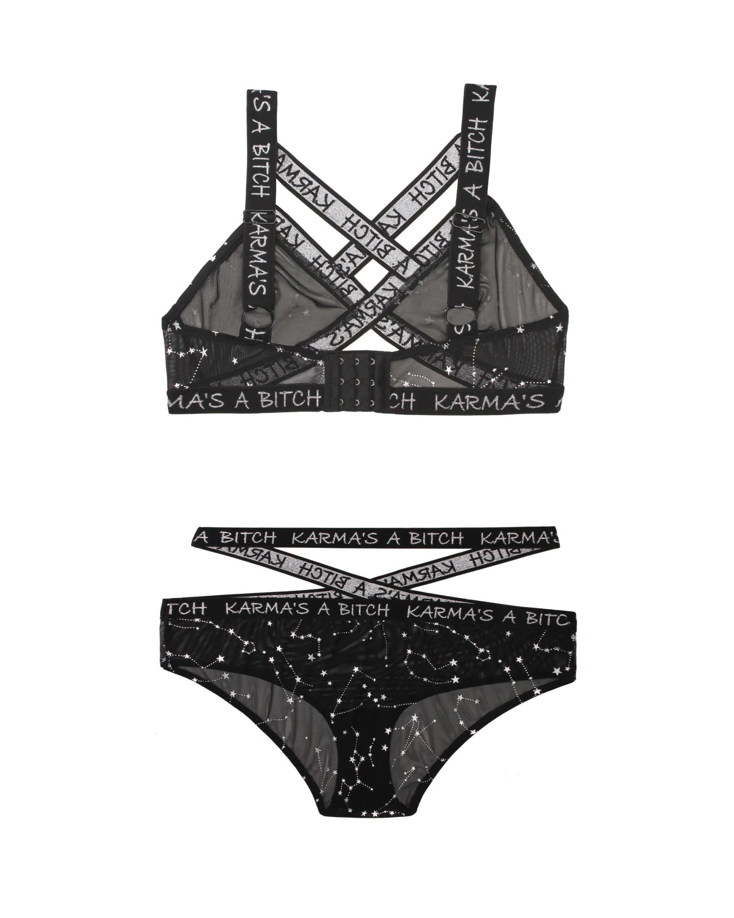 Fantasy Lingerie Vibes Karma's a B*tch Bralette & Cutout Panty Set