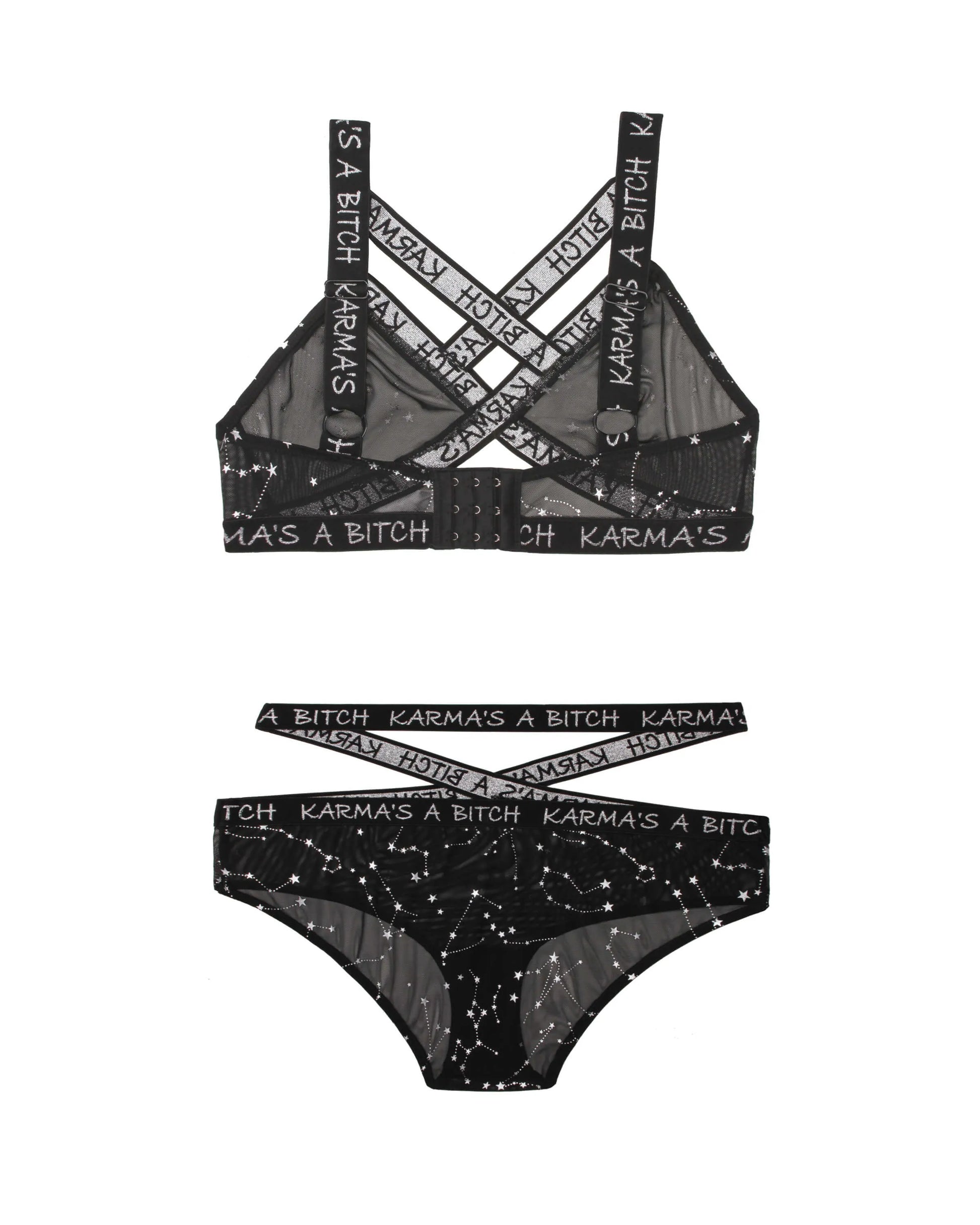 Fantasy Lingerie Vibes Karma's a B*tch Bralette & Cutout Panty Set