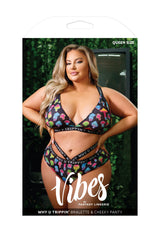 Fantasy Vibes Plus Why U Trippin' Bralette & Panty Set Queen