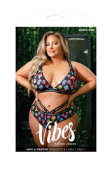 Fantasy Vibes Plus Why U Trippin' Bralette & Panty Set Queen