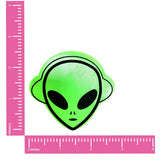 Neva Nude Apple Fruitella Wet Vinyl Blacklight Space Alien Pasties - Neon Green