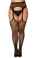 "Novelty Garter Hose - Queen Size - Black DG-0439BLKQ"