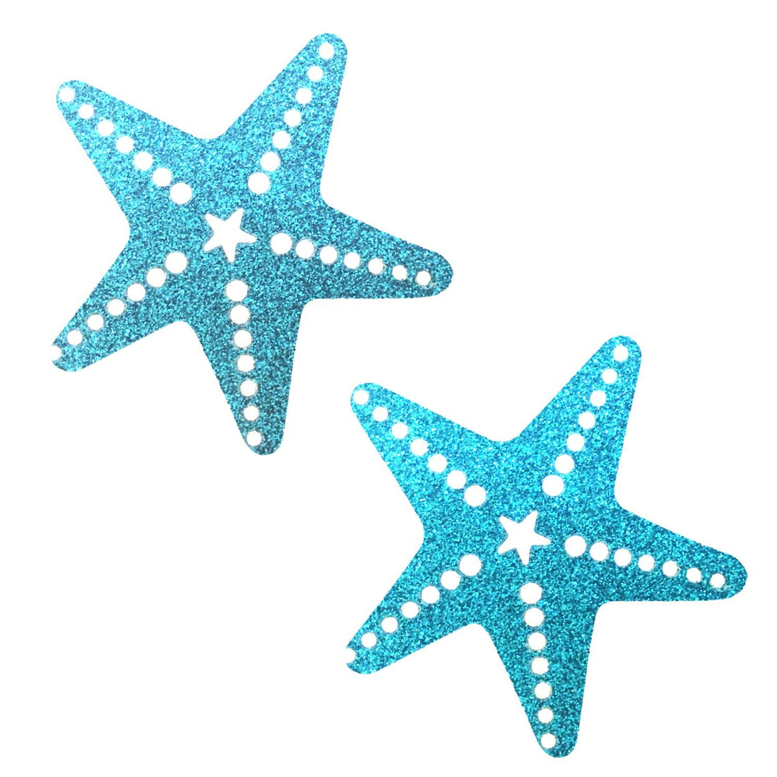 Neva Nude Glitter Starfish Under the Sea Pasties - Blue