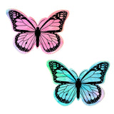 Neva Nude Sherbet Tie Dye Velvet UV Butterfly Pasties - Rainbow