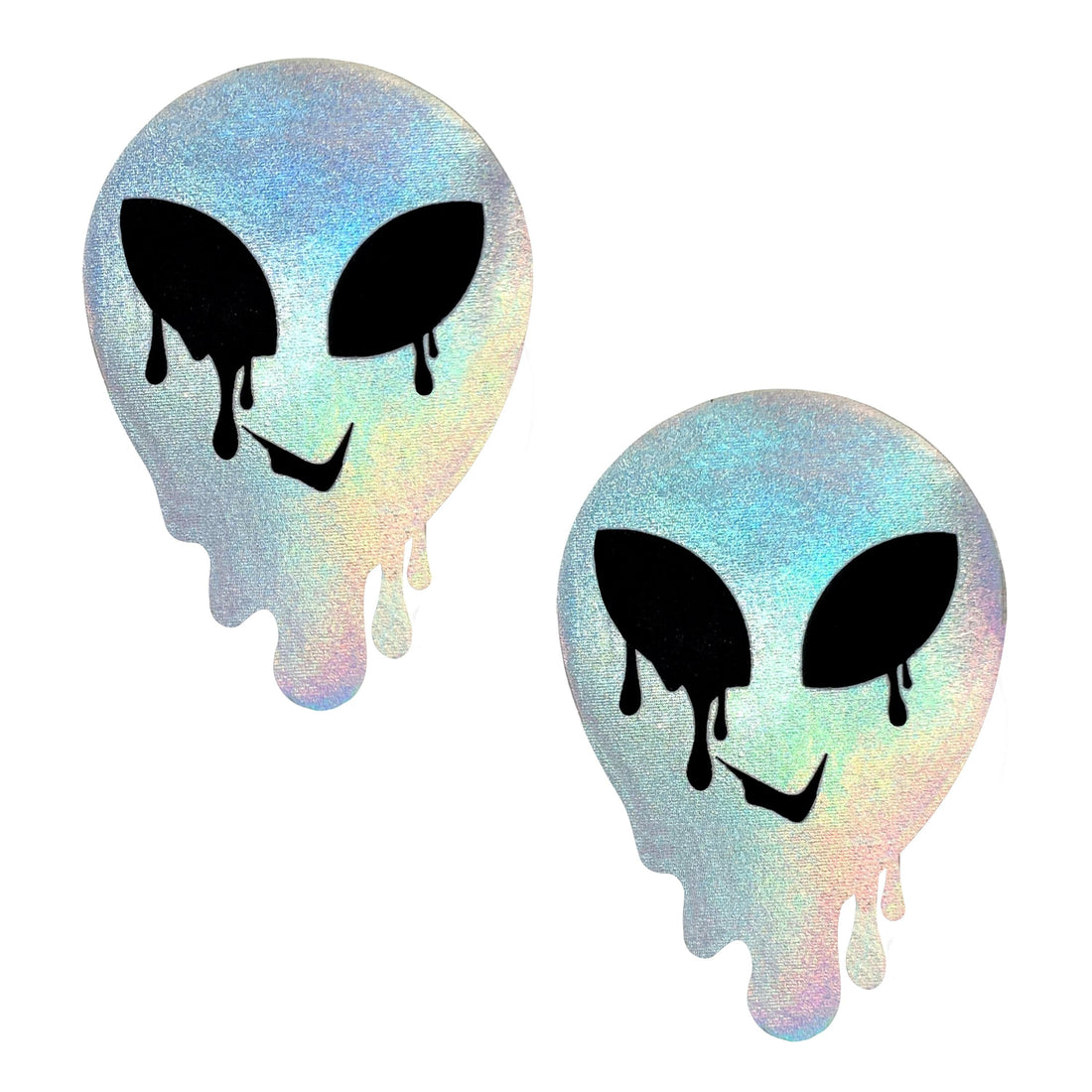 Neva Nude Holographic Melty Alien Pasties - Multicolor