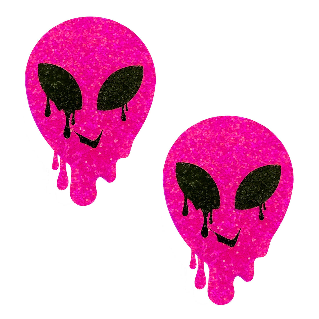 Neva Nude Super Sparkle Blacklight Melty Alien Pasties - Pink