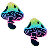Neva Nude Laffie Taffie Blacklight Chunky Glitter Toadstool Pasties - Multicolor