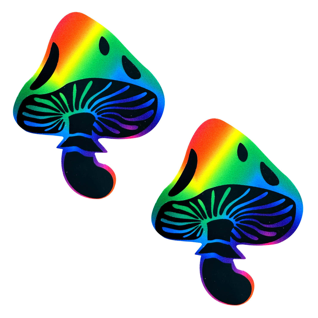 Neva Nude Trippin' Psychedelic Toadstool Pasties - Rainbow