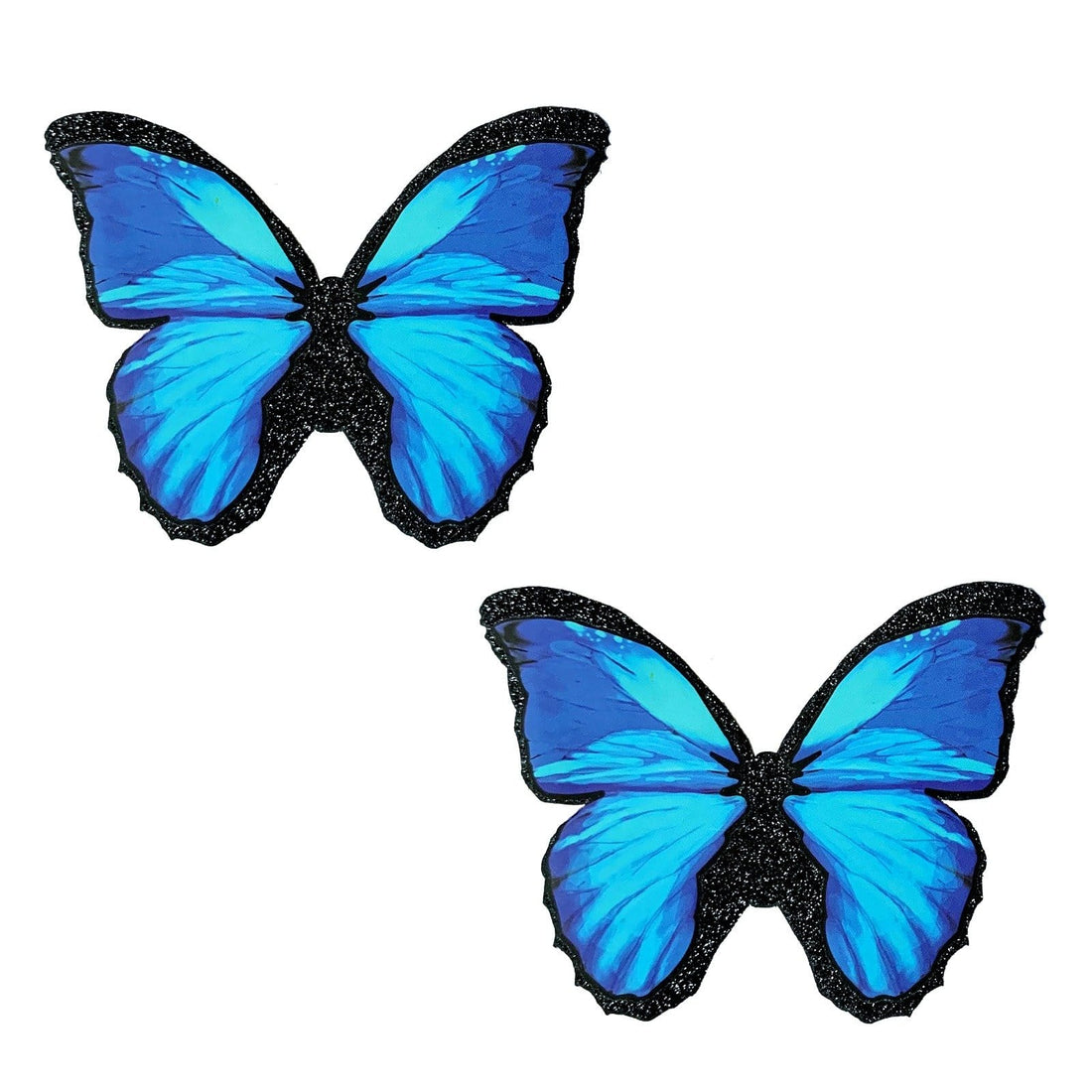 Neva Nude Beautiful Glitter Butterfly Pasties - Blue/Black