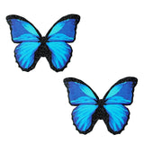Neva Nude Beautiful Glitter Butterfly Pasties - Blue/Black