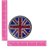 Neva Nude Yeah Bbaby! Black Union Jack Crystal Reusable Silicone Pasties - Multicolor