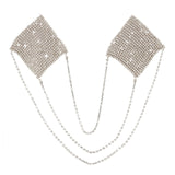 Neva Nude Chain Reaction Metal Mesh Jewel Reusable Pasties - Silver