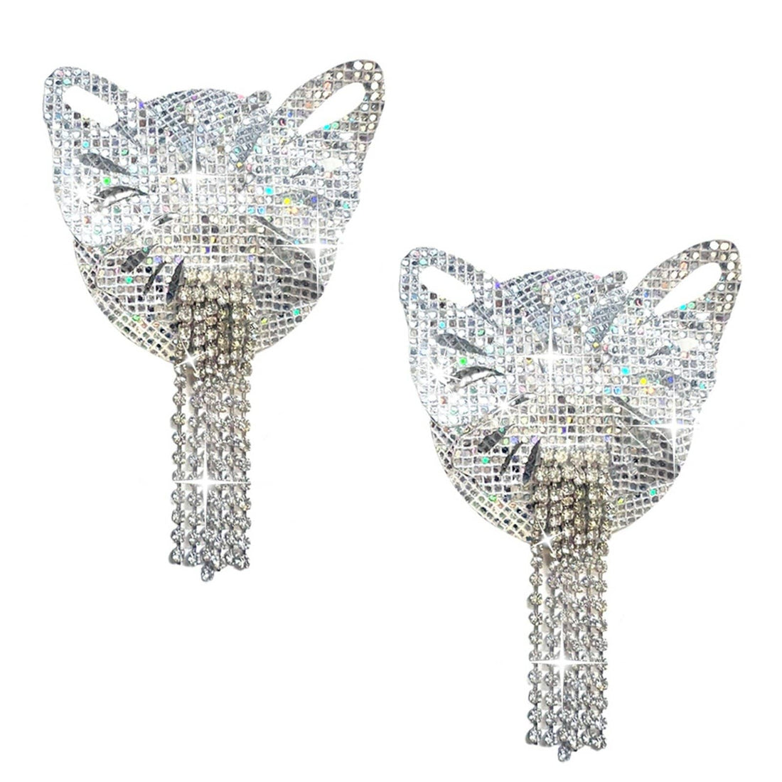 Neva Nude Butterfly Holographic Reusable Silicone Pasties - Silver