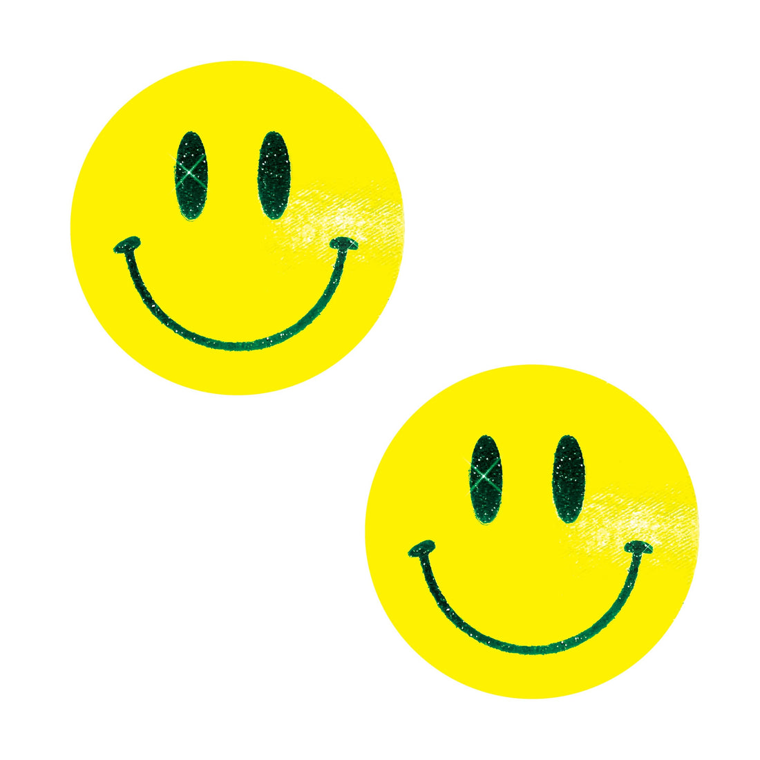 Neva Nude Radiant Rascal Smiley Blacklight Pasties - Neon Yellow