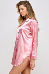 Be Wicked Kimberly Satin Sleepshirt Dusty Rose
