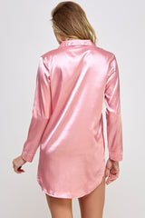 Be Wicked Kimberly Satin Sleepshirt Dusty Rose