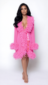 Be Wicked Lux Robe Hot Pink