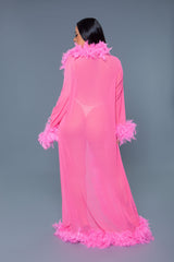 Be Wicked Glamour Robe Hot Pink