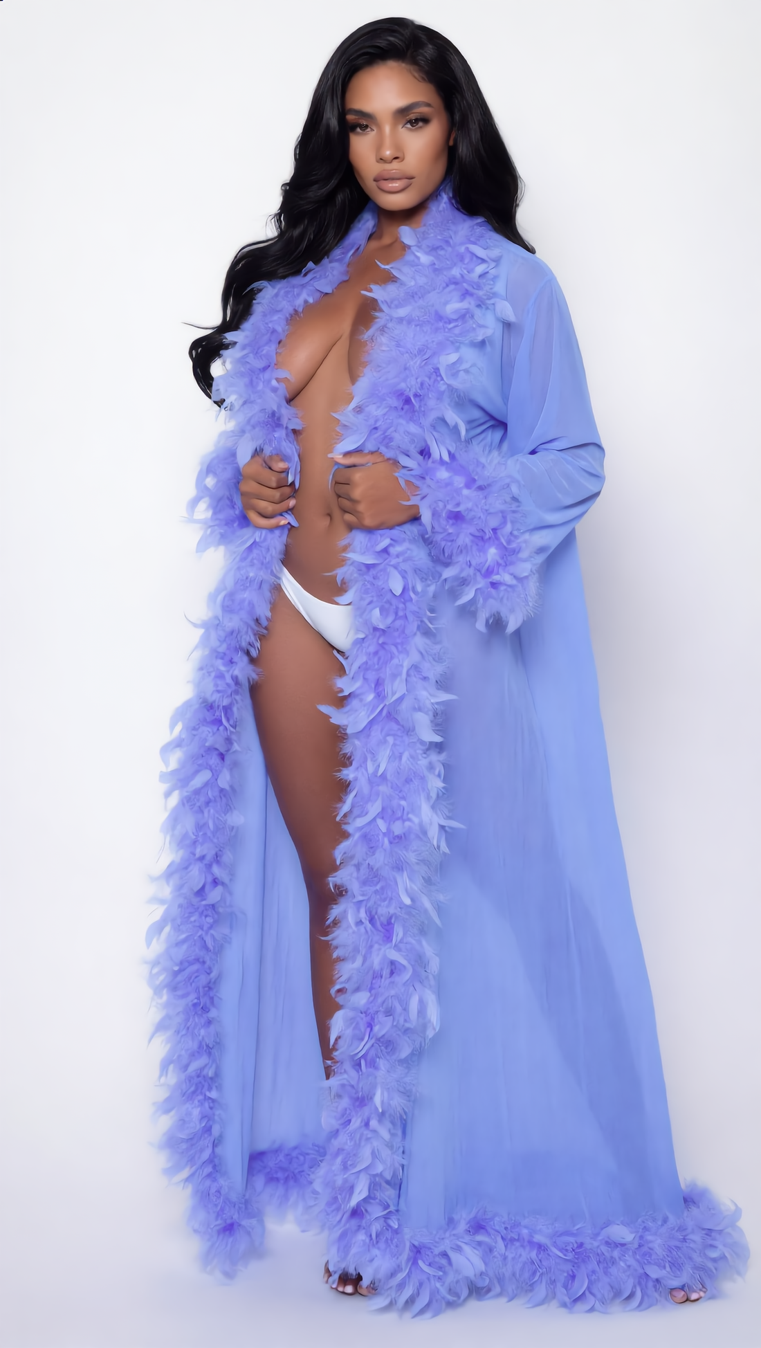 Be Wicked Glamour Robe Periwinkle