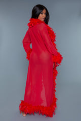 Be Wicked Glamour Robe Red