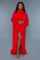 Be Wicked Glamour Robe Red