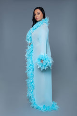 Be Wicked Glamour Robe Turquoise