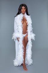 Be Wicked Glamour Robe White