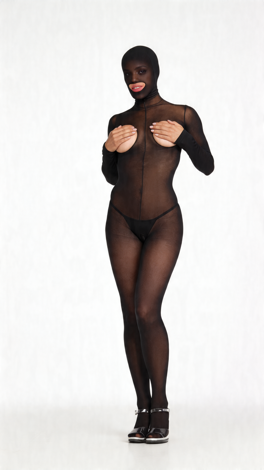 Be Wicked Tough Love Bodystocking Black
