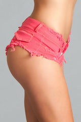 BeWicked Demin Baby Got Back Cheeky Shorts Hot Pink