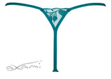 Basilic Embroidered Sheer V-String