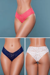 Be Wicked Nessa Briefs 3 Pack Pink/Coral/Navy Blue
