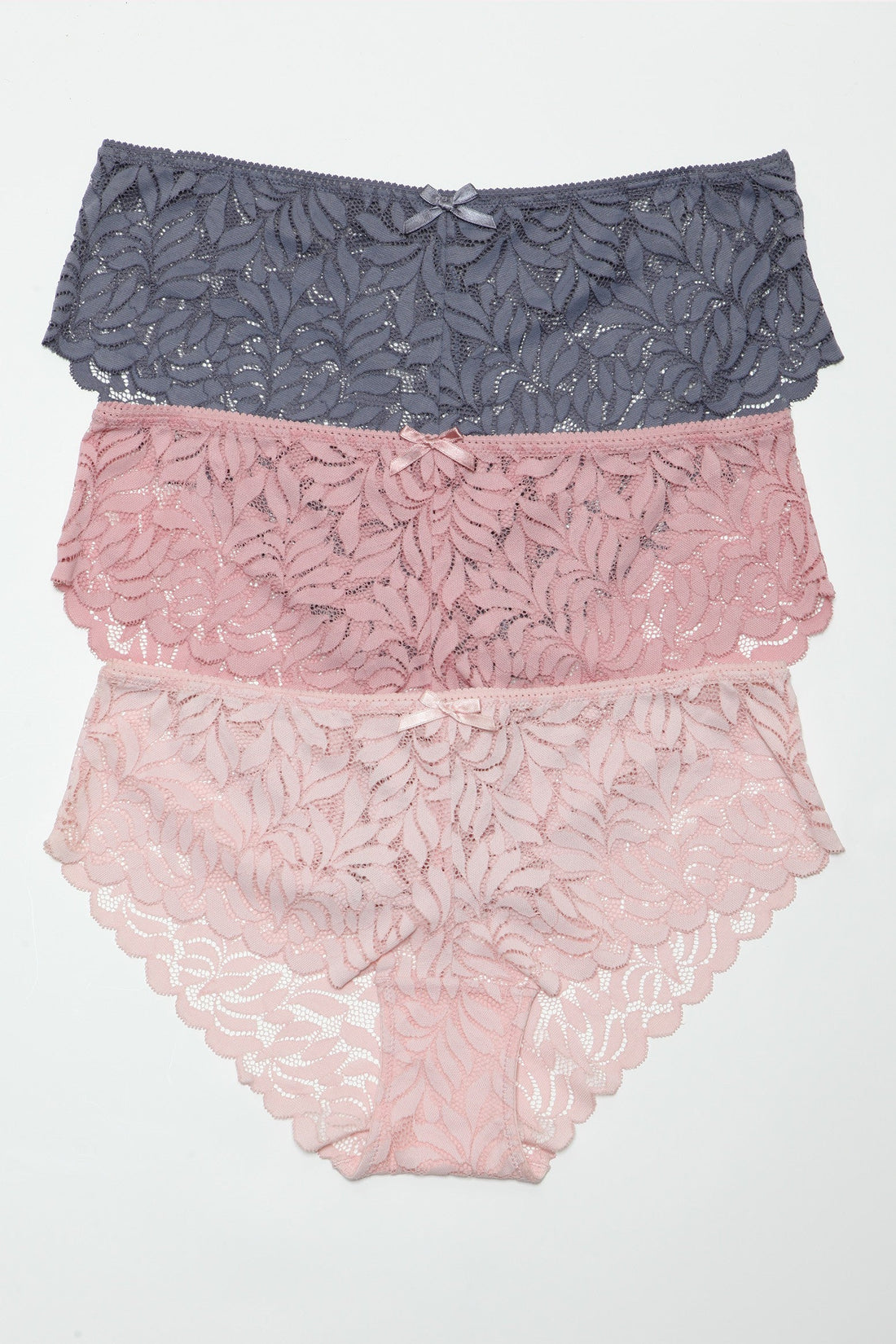 Be Wicked Livvy Hipster 3 Pack Pink/Peach/Grey