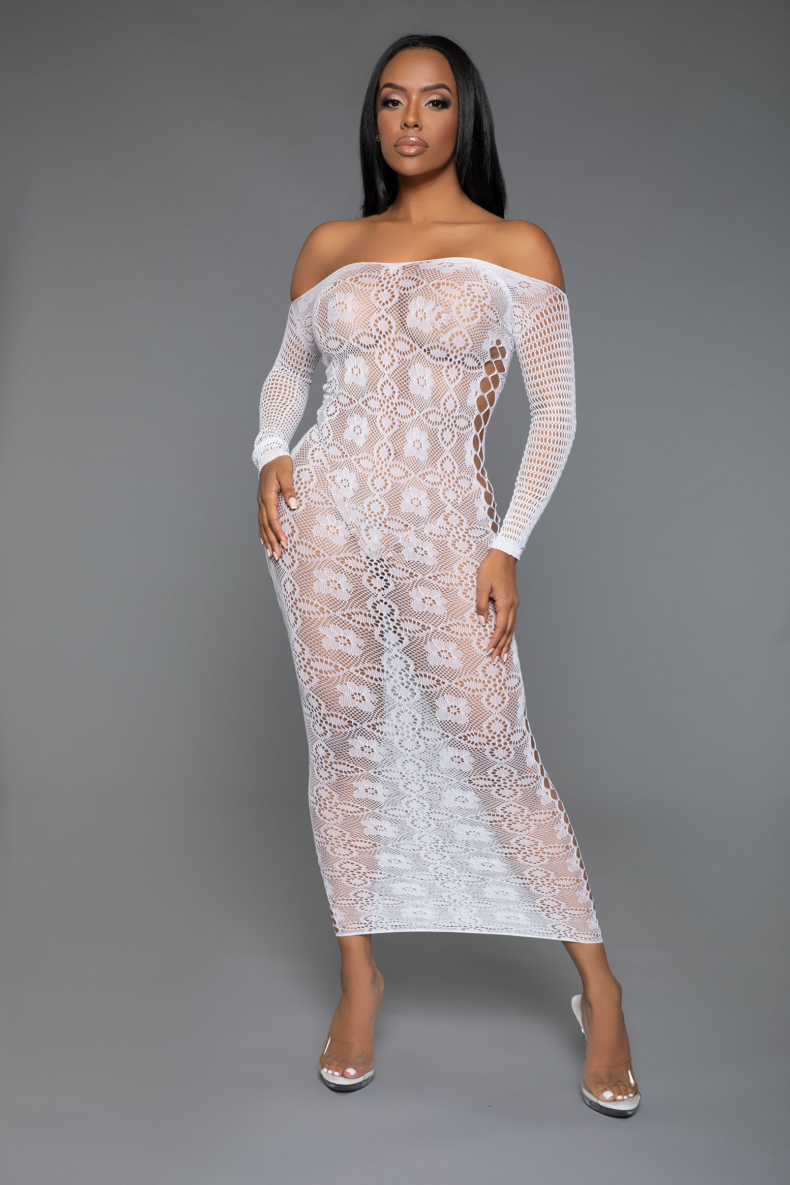 BeWicked Late Last Night Night Dress Bodystocking White