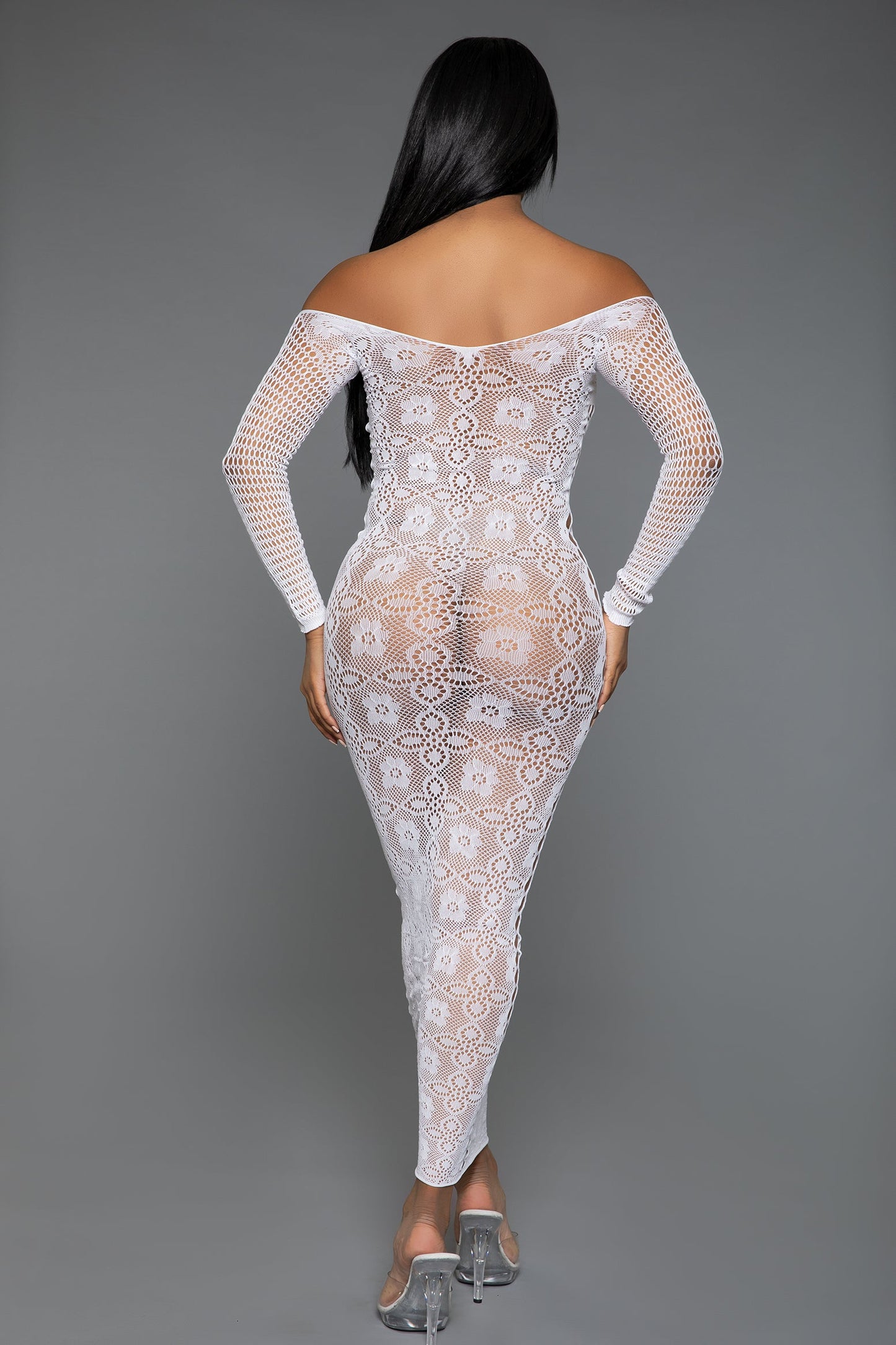 BeWicked Late Last Night Night Dress Bodystocking White