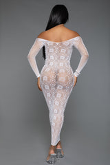 BeWicked Late Last Night Night Dress Bodystocking White