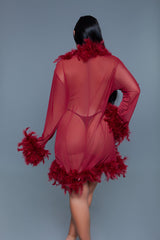 Be Wicked Lux Robe Maroon
